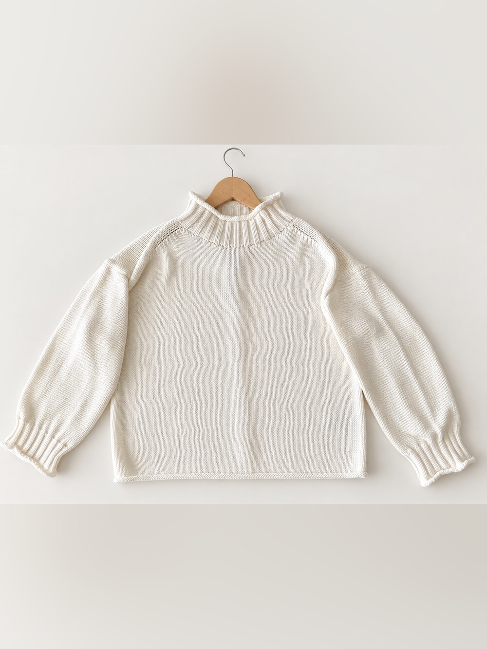 J.Crew 100% Cotton Turtleneck Sweater White Size Small New With Flaws